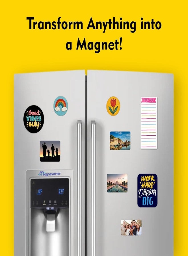 BerryBox Pack of 4 Magnetic Sheets with Adhesive, Magnetic Sheet for Fridge Magnets, 0.7mm Adhesive Magnet Sheet for Crafts, Peel & Stick Magnet Sheet for Fridge, 6 inches x 8 inches (4 Sheets) - Image 3